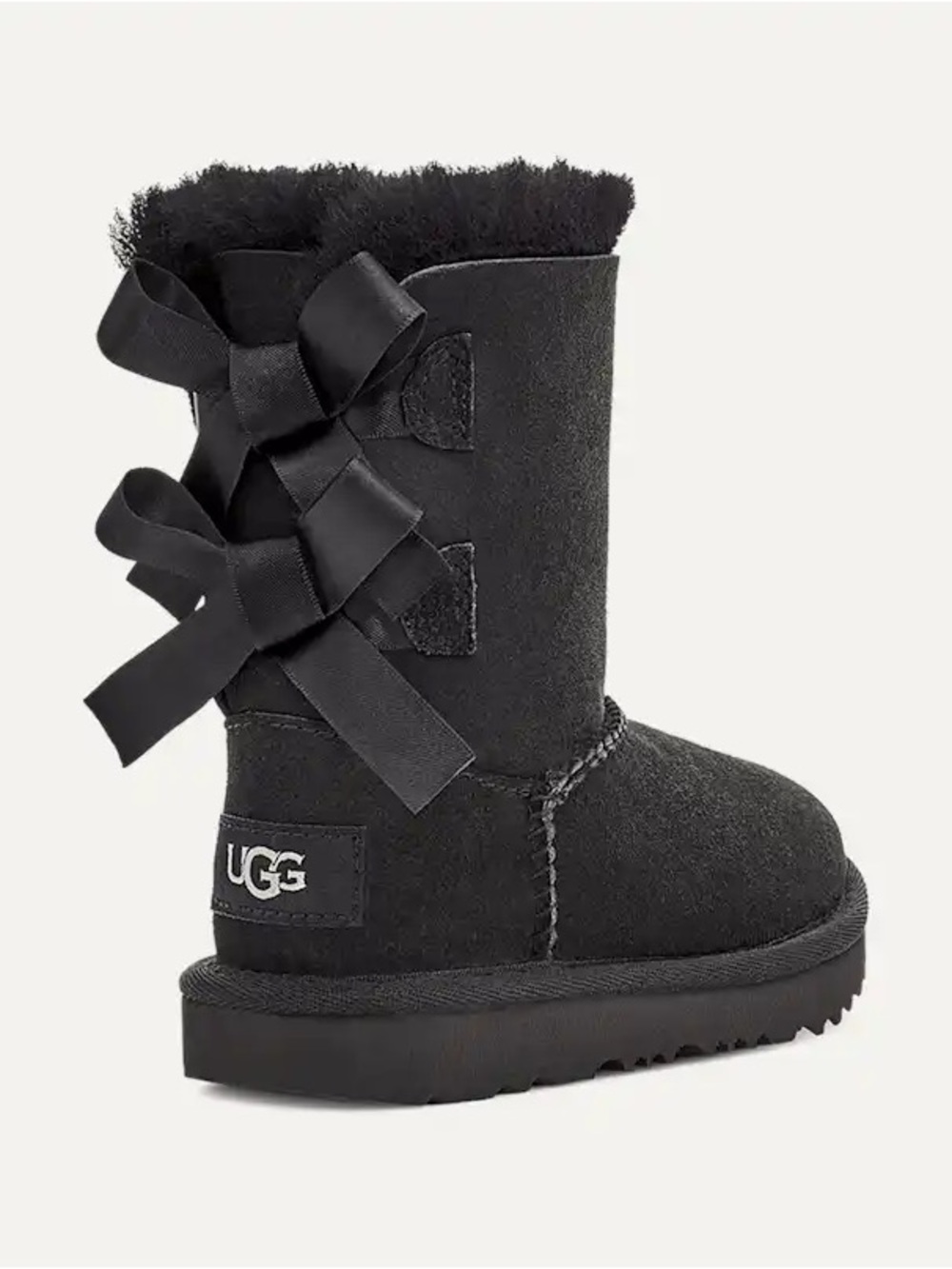 Uggs Kids Black Bailey Bow II Size 9T